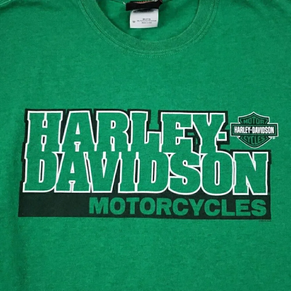 Harley Davidson T Shirt Short Sleeve Lynchburg TN Green Biker Men's Sz M